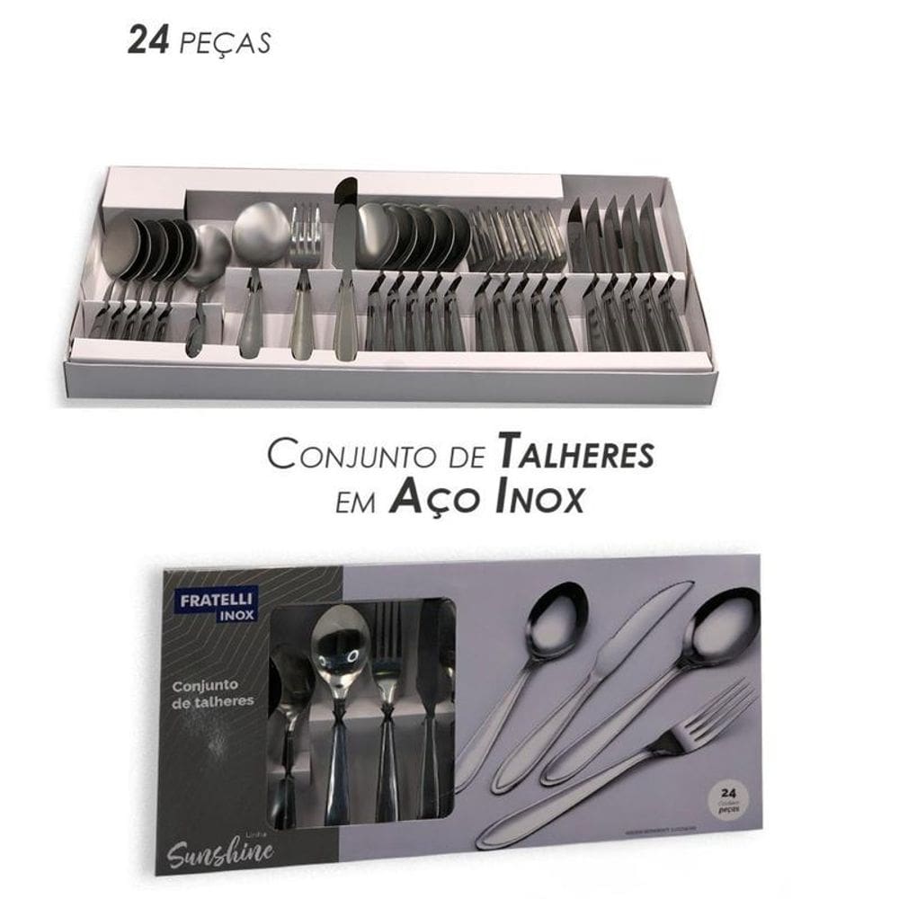 Conjunto De Talheres Inox - Perfeito Sua Casa E Restaurante