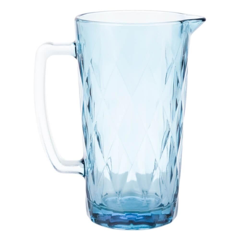 Jarra De Vidro Stella Diamond Azul 1,2L - Vista Home