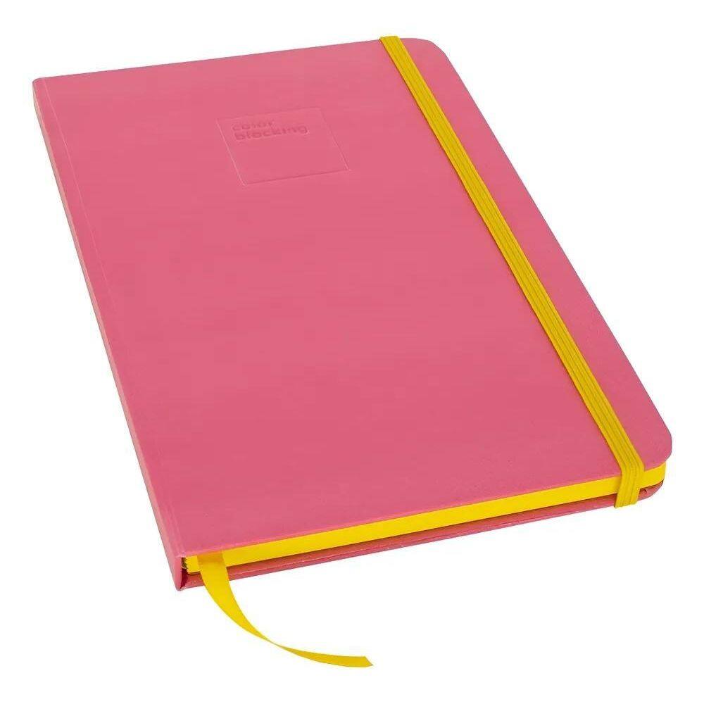 Caderno Sket Capa Verde Com Lateral Roxa Lisa Em Branco