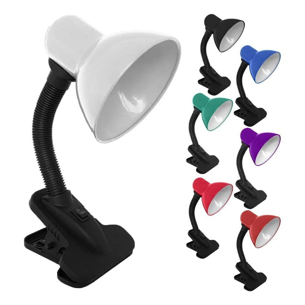 10X Luminaria Abajur Clip Mesa Escritorio Quarto Haste Flex