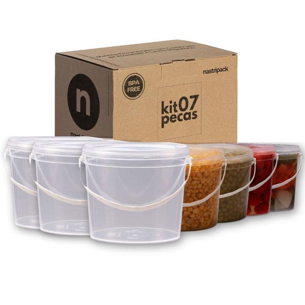 Balde Transparente Bpa Free 7 Pçs