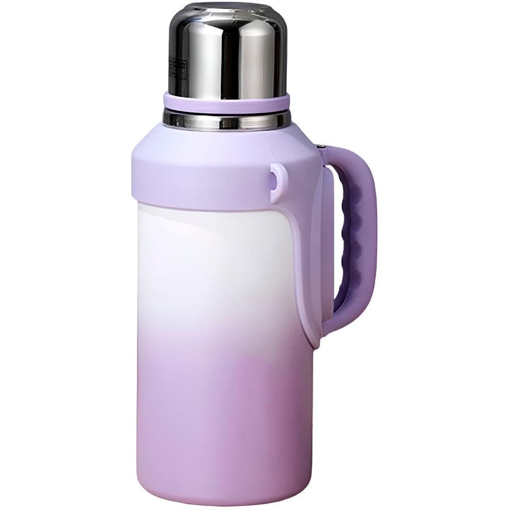 Garrafa Térmica Inox 1,5L Lilás Com Alça Academia Viagem