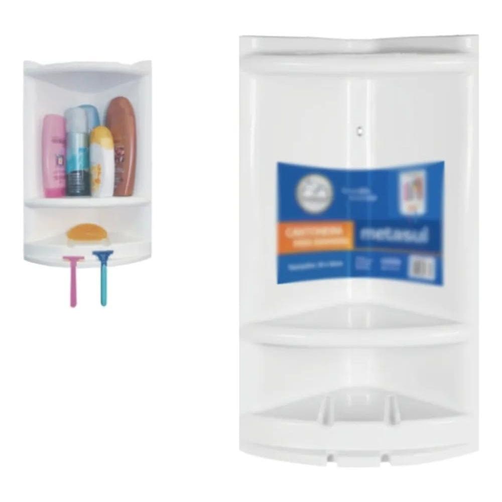 2X Cantoneira Organizadora Para Banheiro Porta Shampoo Grand