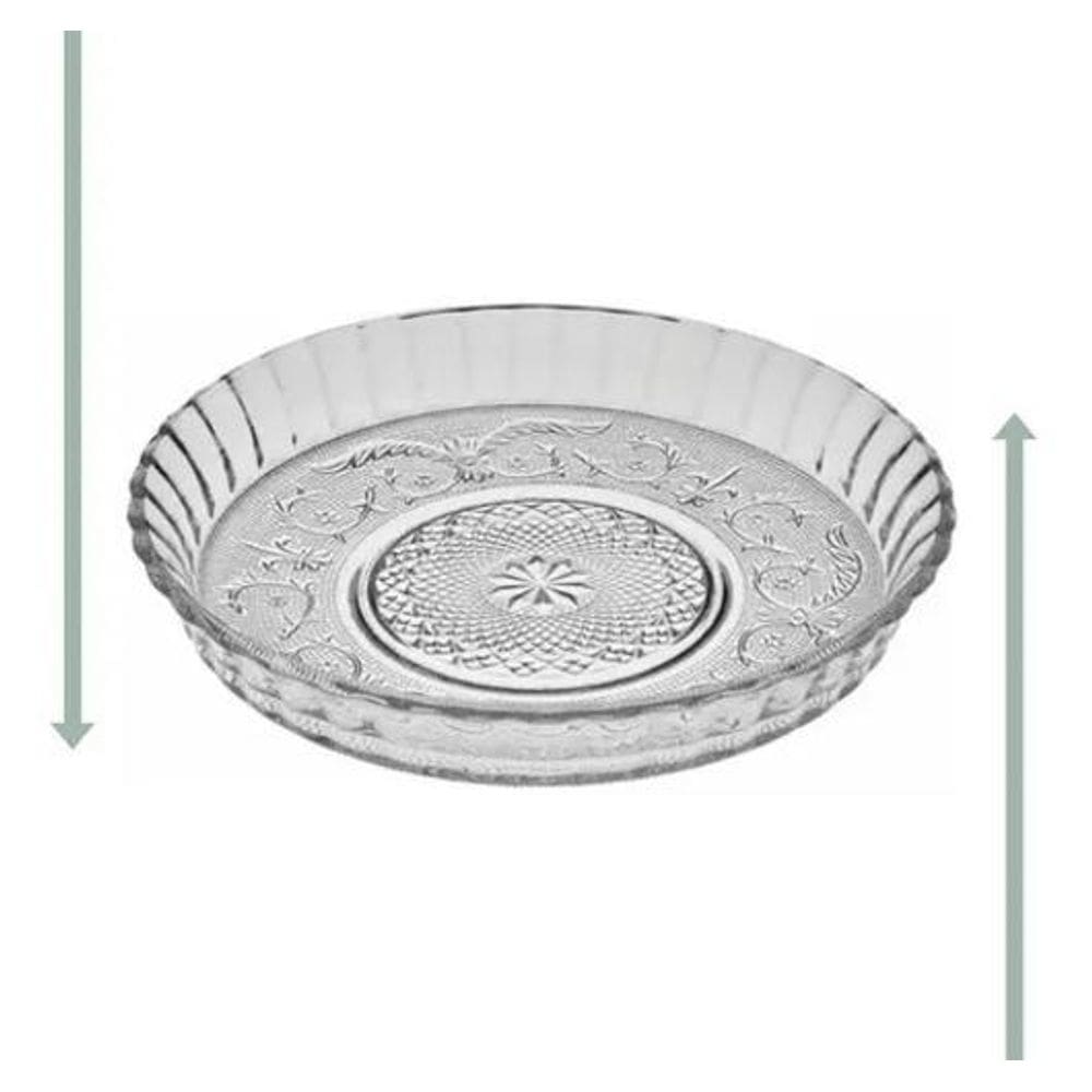 Prato Para Bolo Pudim Com Borda 30Cm Kig Glassware