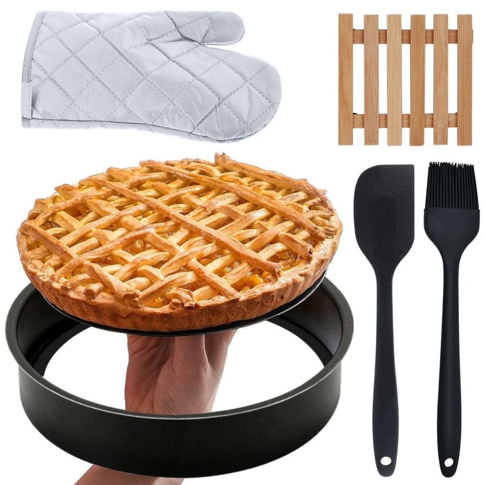 Forma Fundo + Luva + Pincel +Espátula +Descanso Panela