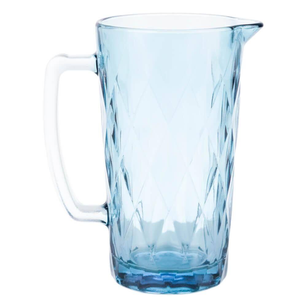 Jarra De Vidro Stella Diamond Azul 1,2L - Vista Home
