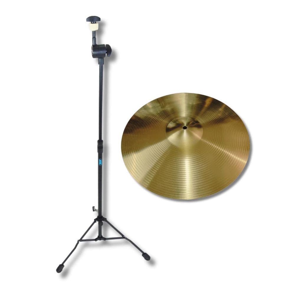 Kit Estante De Prato Bateria Reta Pedestal + Prato 20 Ride