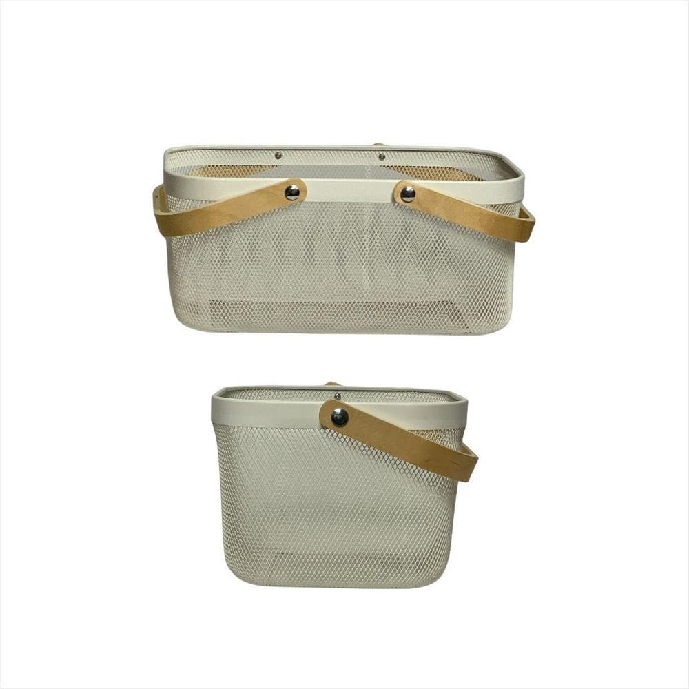 Conjunto 2 Cestos Organizadores Caixa Decorativa Multiuso