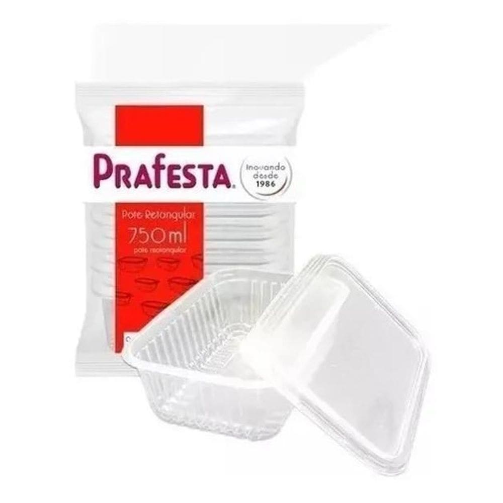Pote Descartável 750Ml Freezer Microondas Marmita - 24 Un.