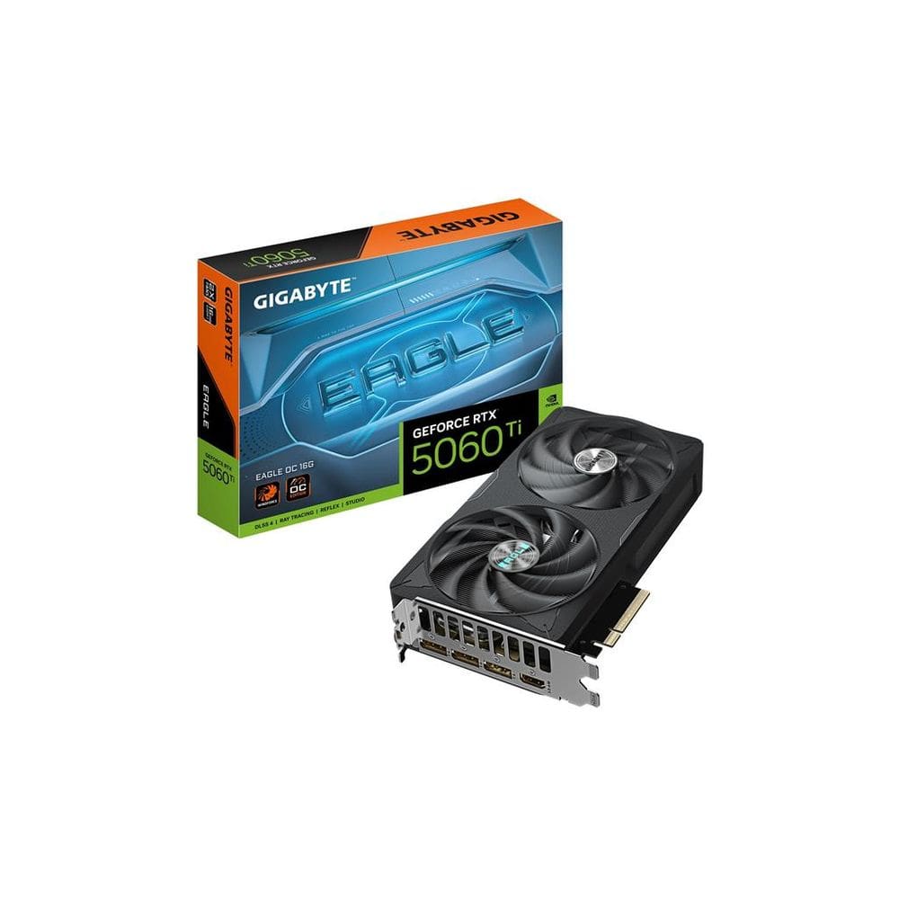 Placa de Video Gigabyte Geforce RTX 5060 TI Eagle OC 16GB GDDR7 128 BITS - GV-N506TEAGLE OC-16GD