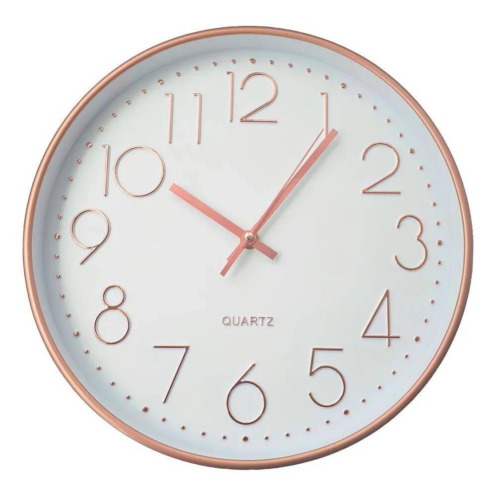 2X Relógio De Parede Analógico Decorativo Moderno Cor Da Est