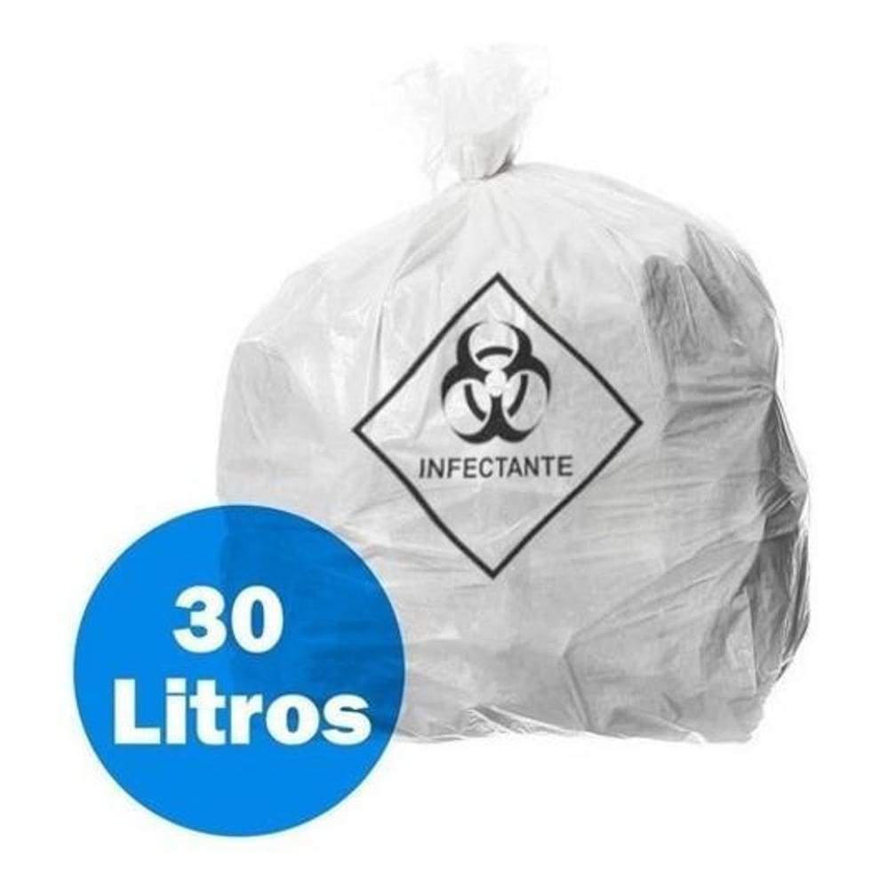 Saco De Lixo Infectante 30 Litros Reforçado - 100 Unidades
