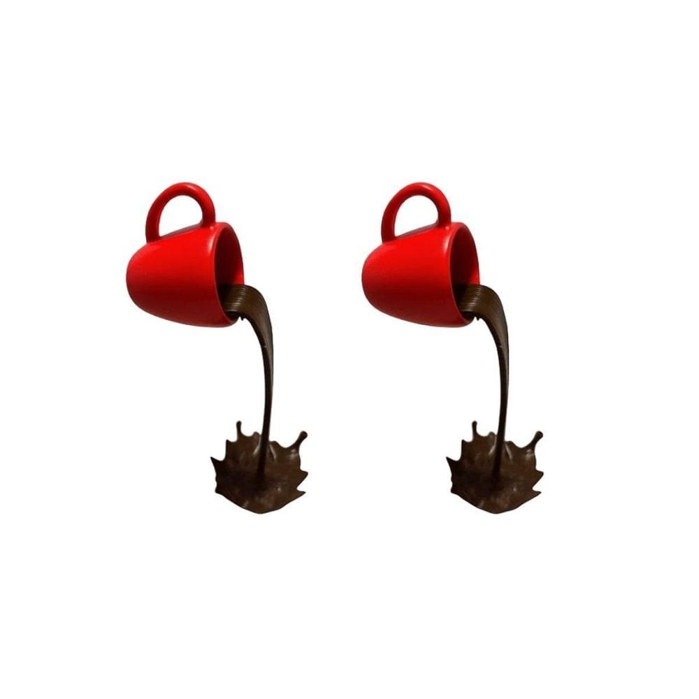 Kit 2 Xicaras Decorativas Flutuante Para Amantes De Café