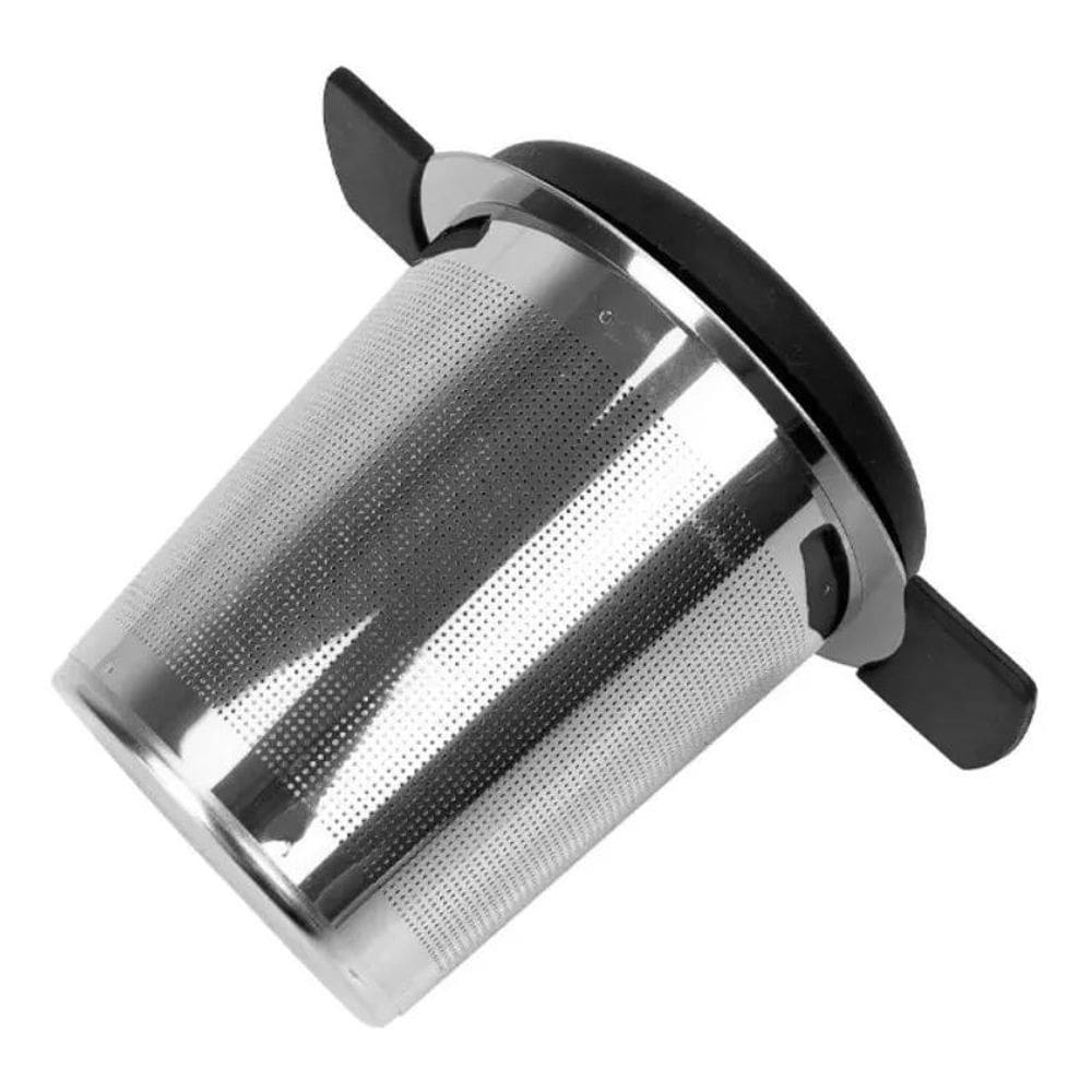 10X Infusor De Chá Cesto Coador Inox Com Alça De Silicone E