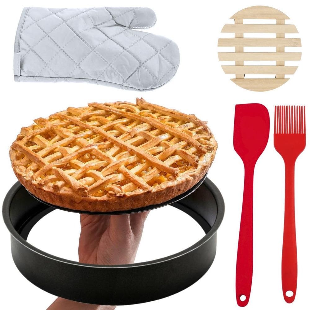 Forma Fundo + Luva + Pincel +Espátula +Descanso Panela