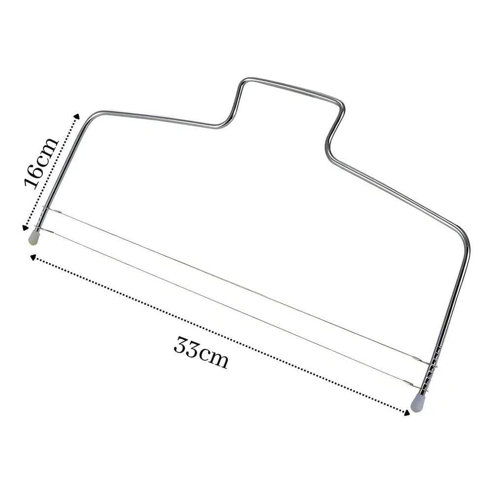 Cortador Alinhador De Bolo Facil De Cortar 2 Linhas Aço Inox