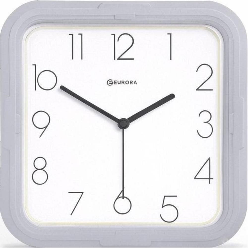 Relógio De Parede Eurora Ref: 6550-205 Cinza Quadrado