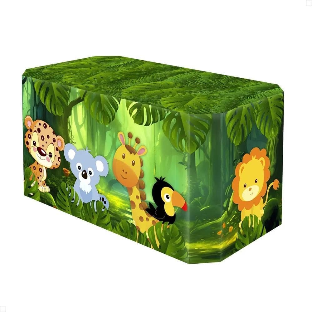 Capa De Mesa Para Festa Sublimado Em Tecido Veste Safari