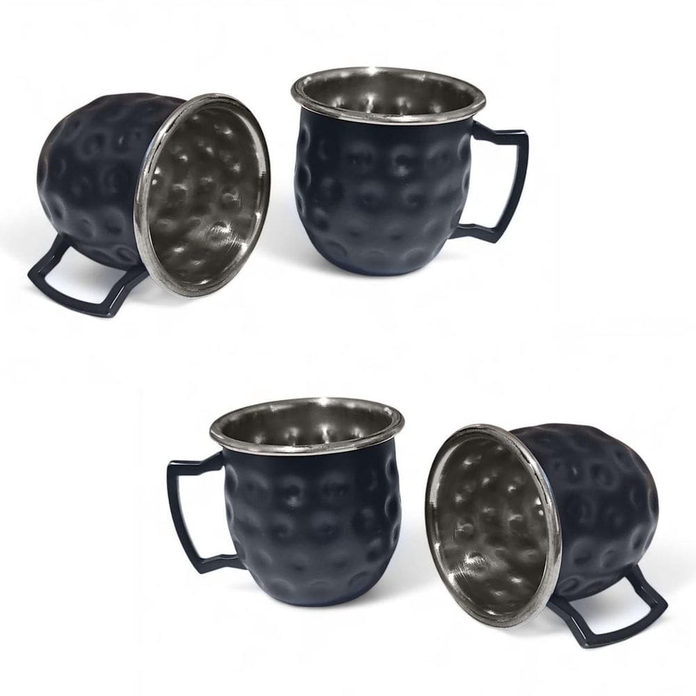 Kit 4 Mini Canecas Moscow Mule Martelada Shot Premium 60Ml P