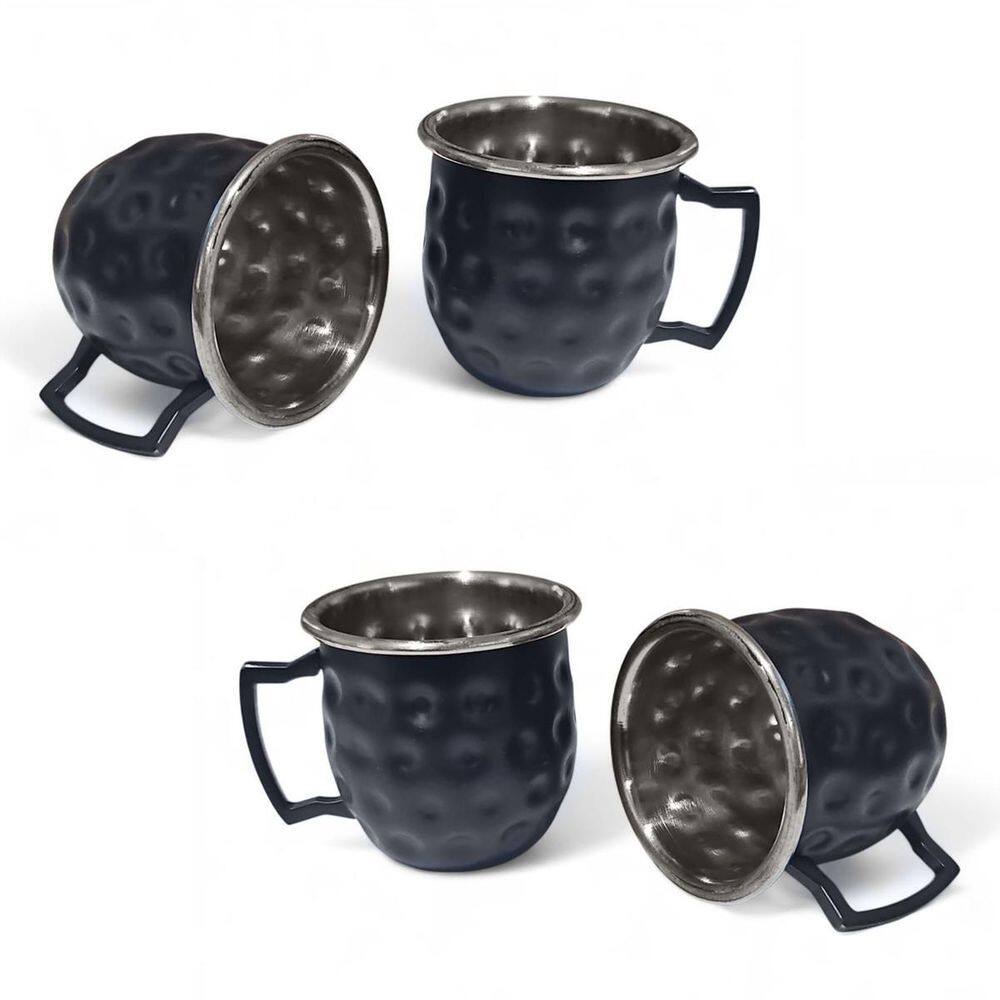 Kit 4 Mini Canecas Moscow Mule Martelada Shot Premium 60Ml P