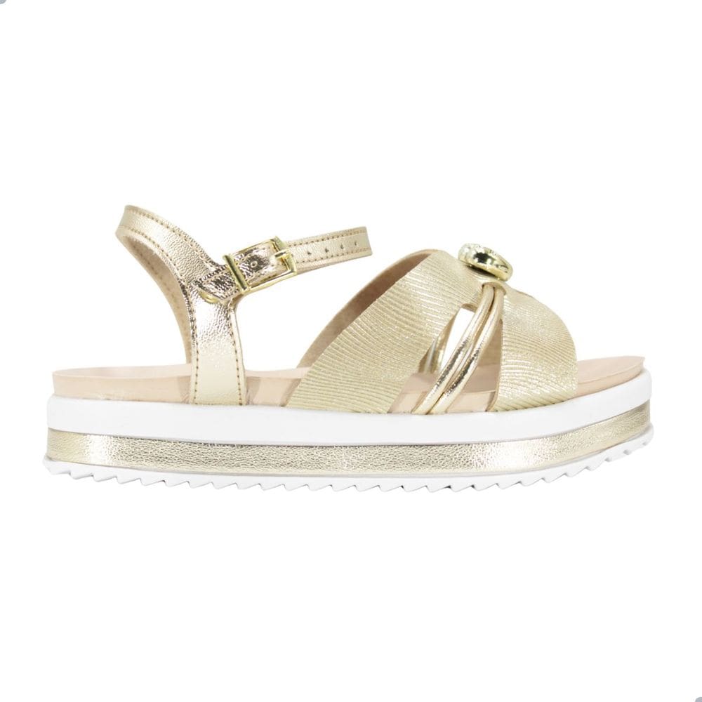Sandália Infantil Molekinha Plataforma Dourada 2305.1574