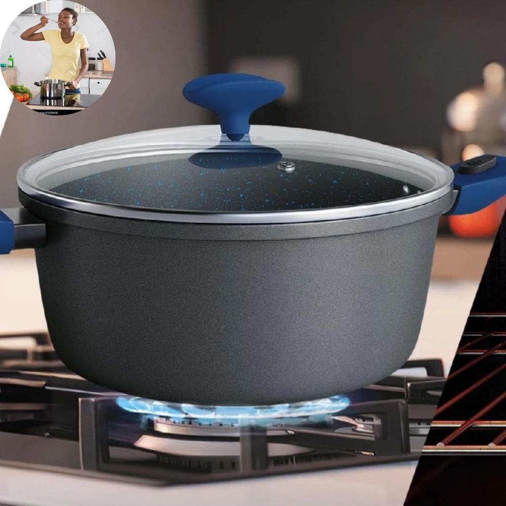 Kit Panelas Coloridas E Resistentes Cor Azul Perfeito