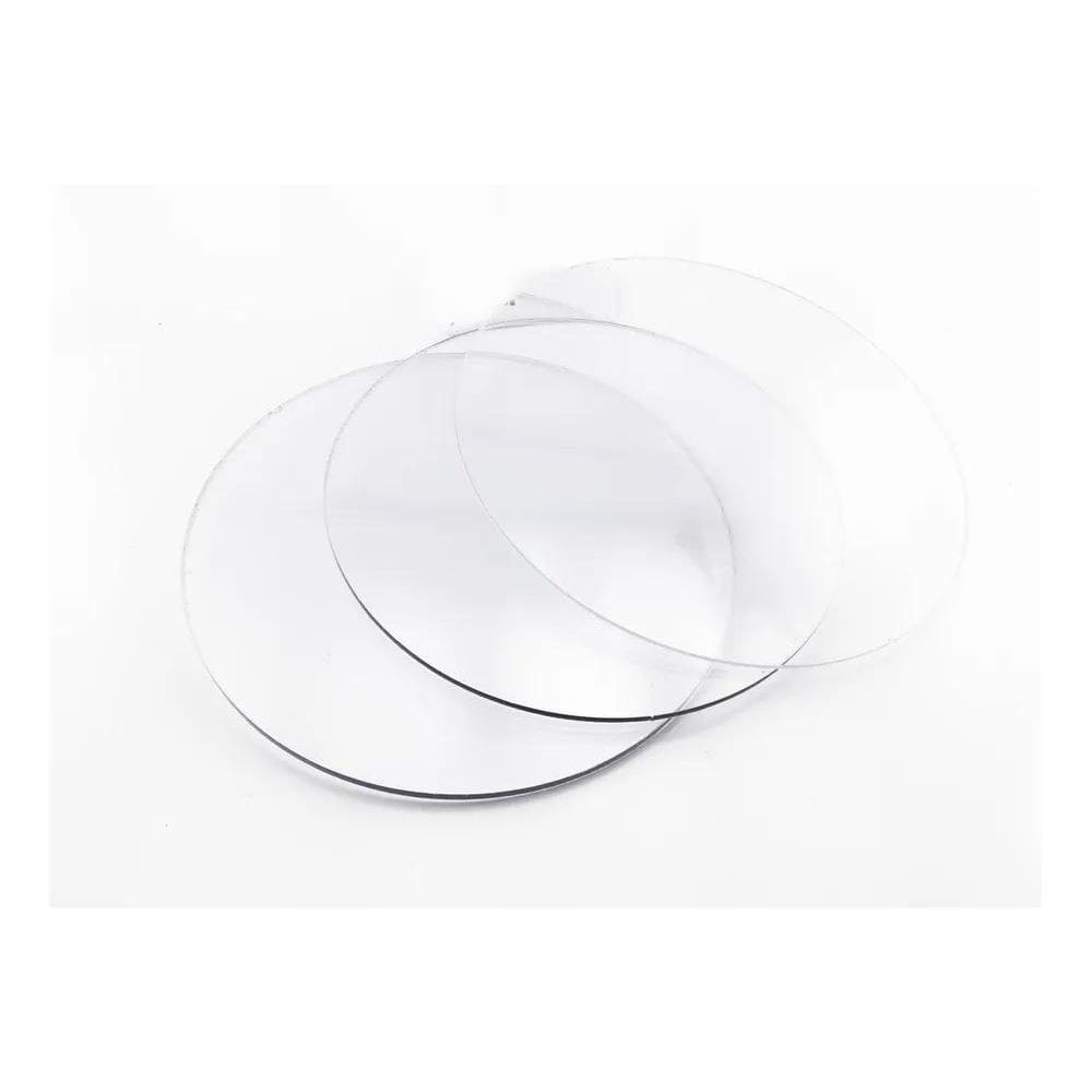 3X 12Cm Base Redonda Acrílica 10 Peças Para Biscuit Topos 12