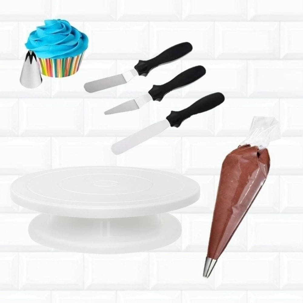 Kit Confeiteiro Bailarina Para Confeitar + Bico 1M Espátula