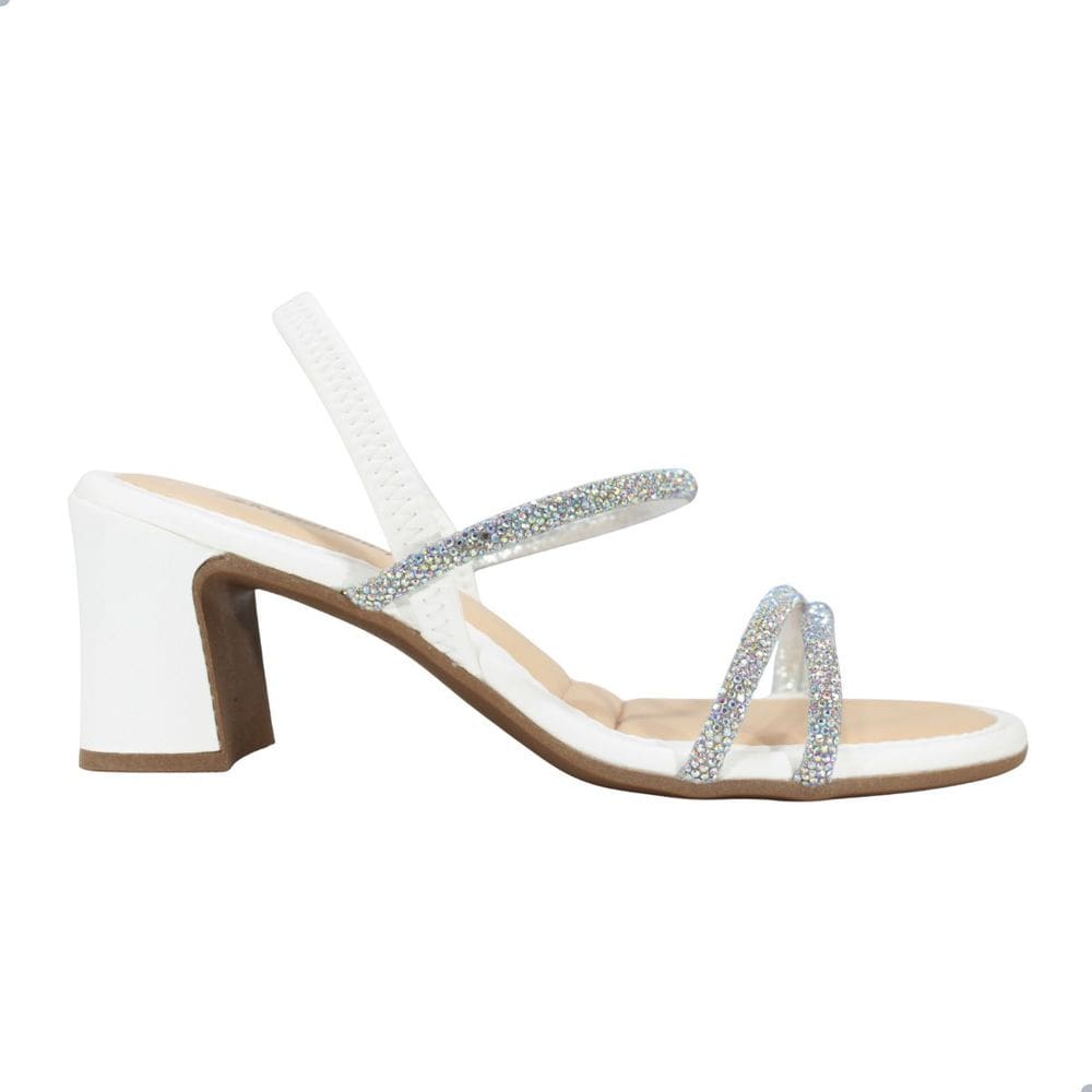Sandália Feminina Mississipi salto Bloco Branco Mc414.0007