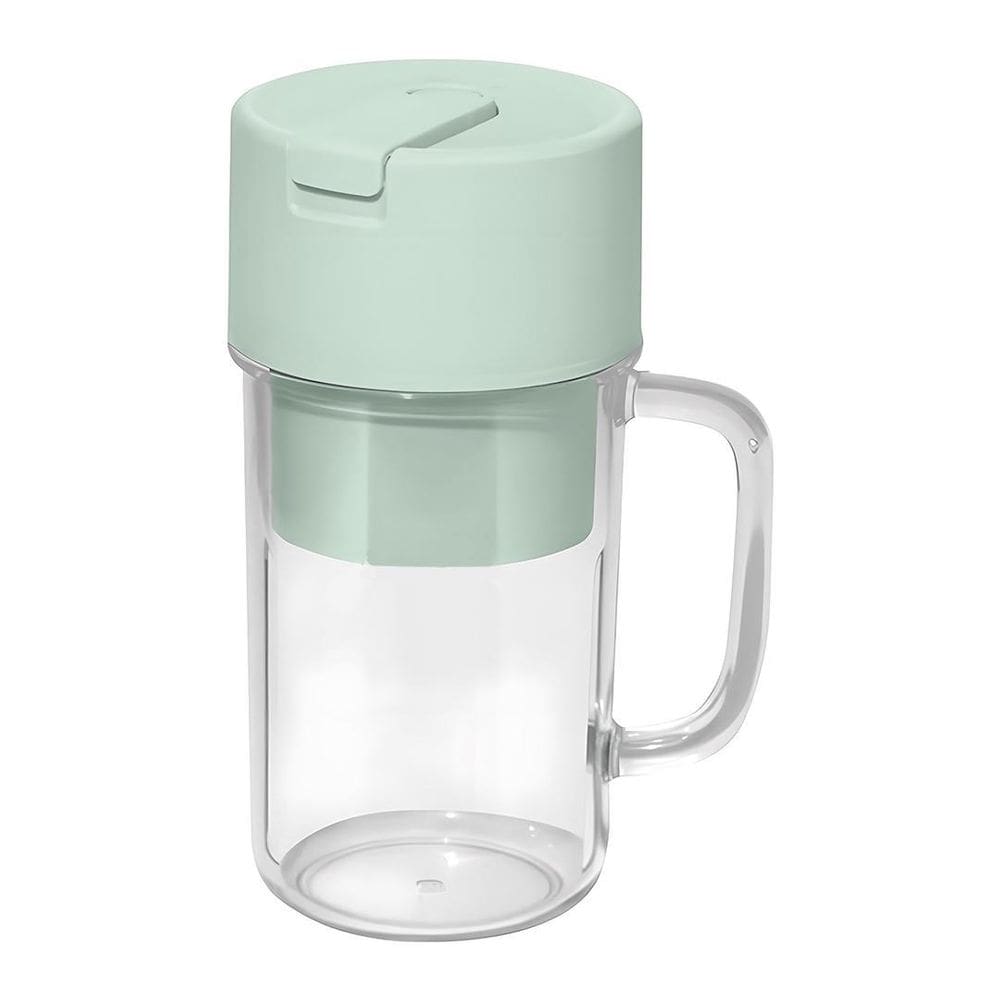 Copo Elétrico Triturador Portátil Verde Claro Recarregável