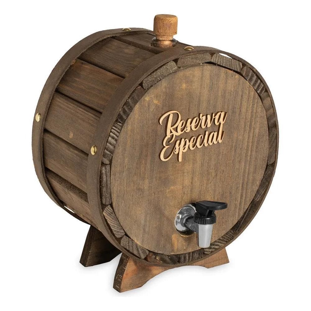 Barril Barrica 01 Litro Dose Cachaça Revestido De Madeira