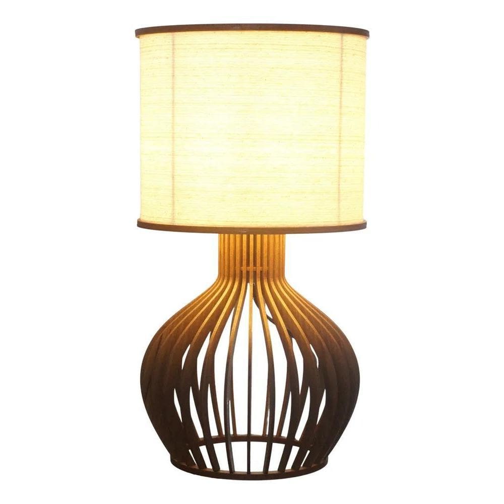 Abajur De Mesa Rússia P Madeira Mdf Para Quarto E Sala