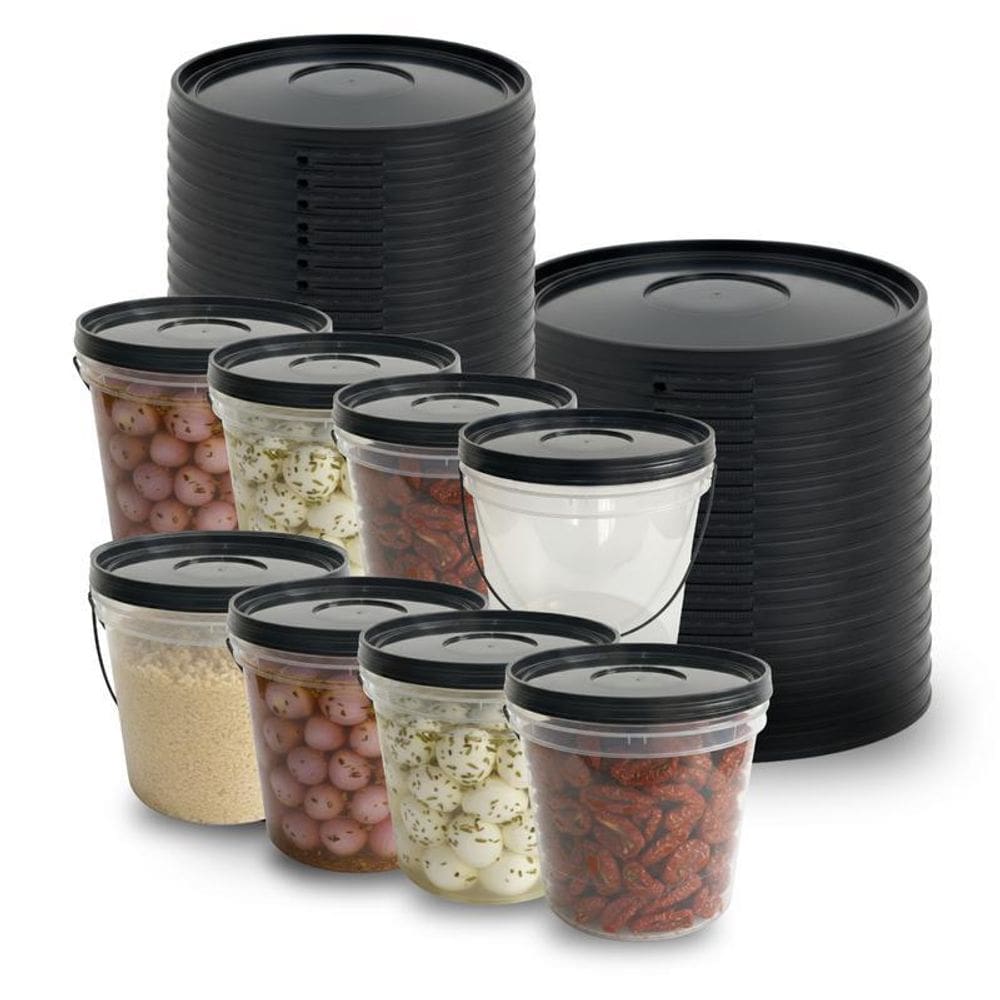 Balde 3.2L Transparente Multiuso Simples - 7 Pçs