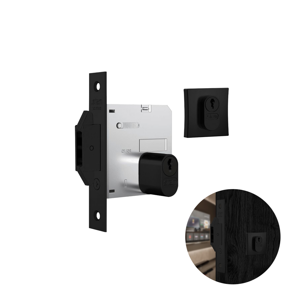 Fechadura Porta de Correr 1006 Black