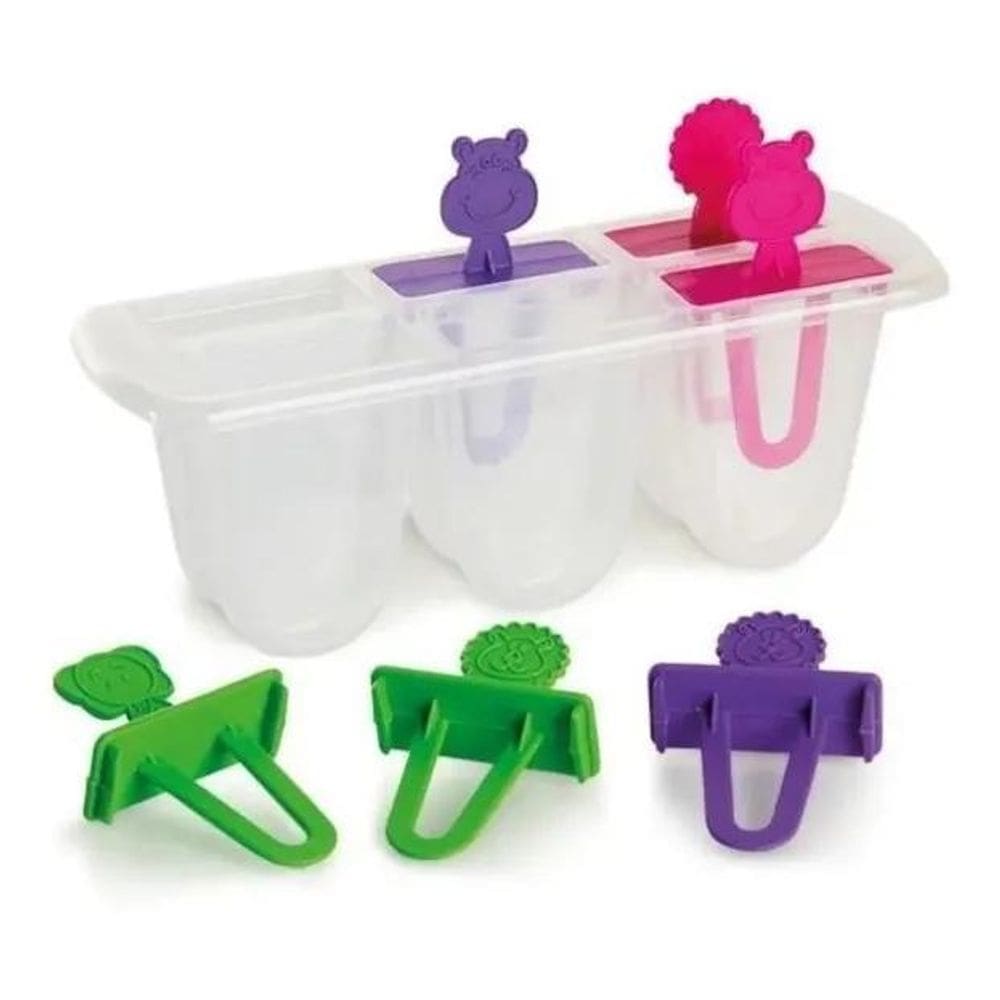 2X Forma Sorvete Picoleteira Picolé Infantil Divertida Bichi
