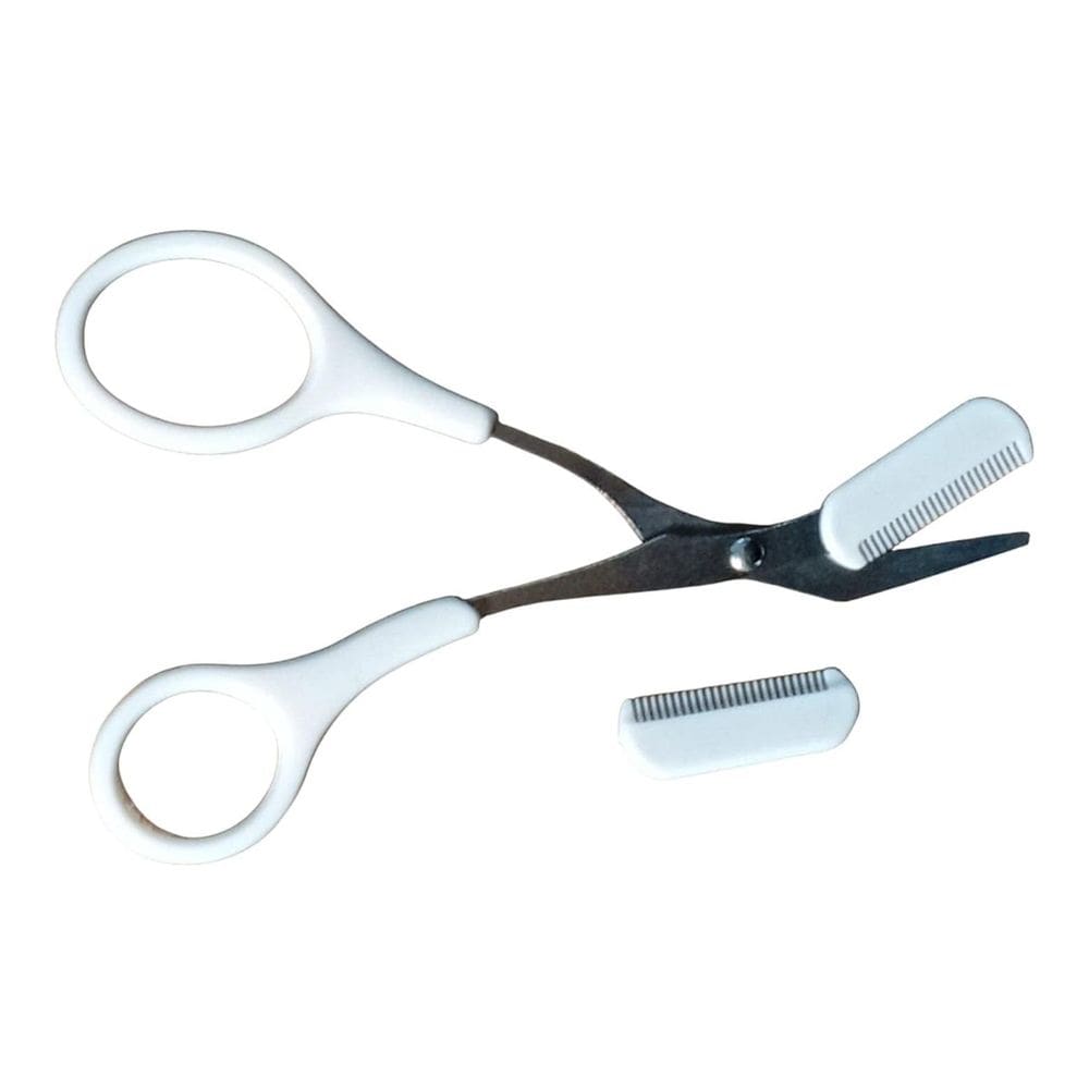 Tesoura Aparadora De Sombrancelhas Com Cerda Novidade Branca