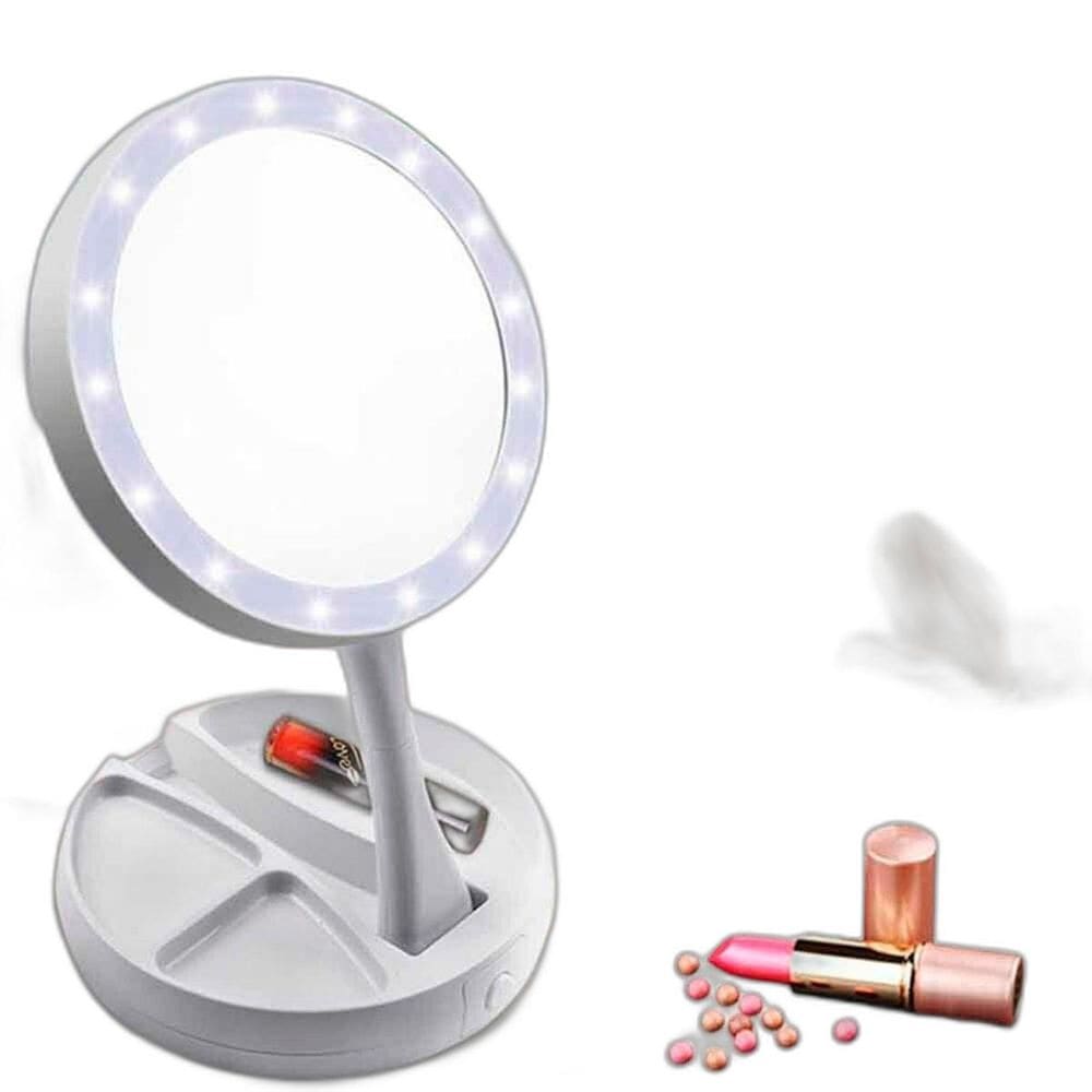 Espelho Led Articulado Dobrável Portátil Perfeito Para Você