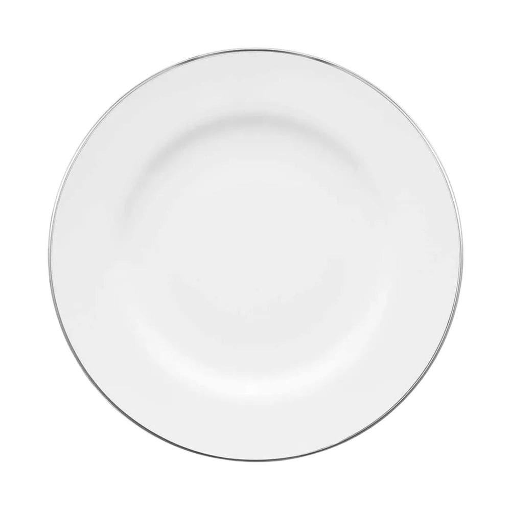 Prato Fundo 23Cm Sopa Porcelana Borda Prata Isabel Prata