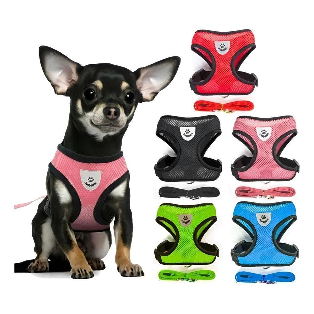 Coleira Peitoral Cachorros Cães E Gatos Filhote Shit Rosa -