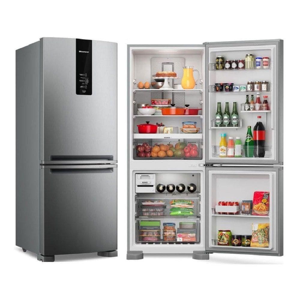 Geladeira 2 Portas 447L Frost Free Inverse BRE57FK Brastemp Inox 220V