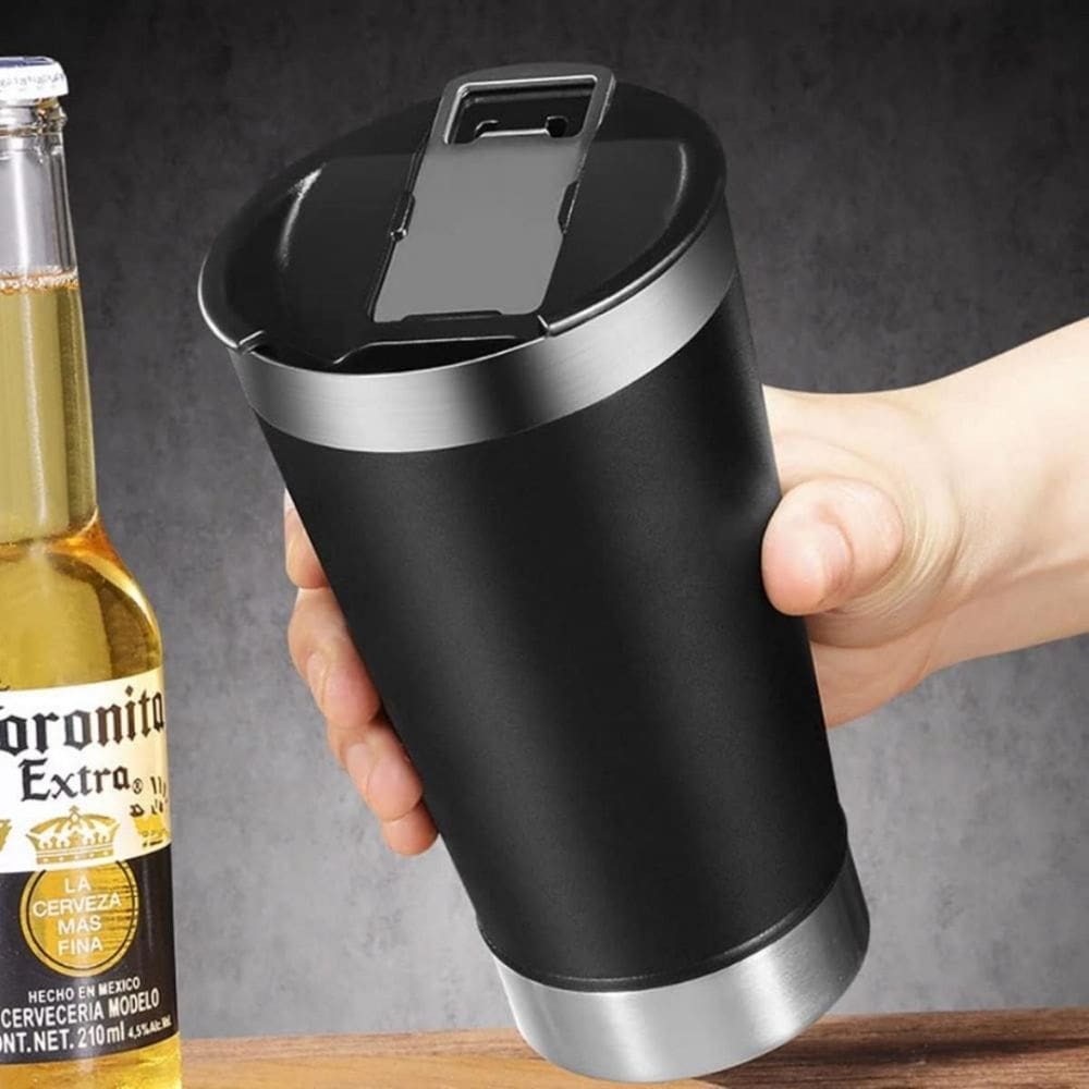 Caneca Isolante Tampa E Abridor Garrafa 510Ml Ideal