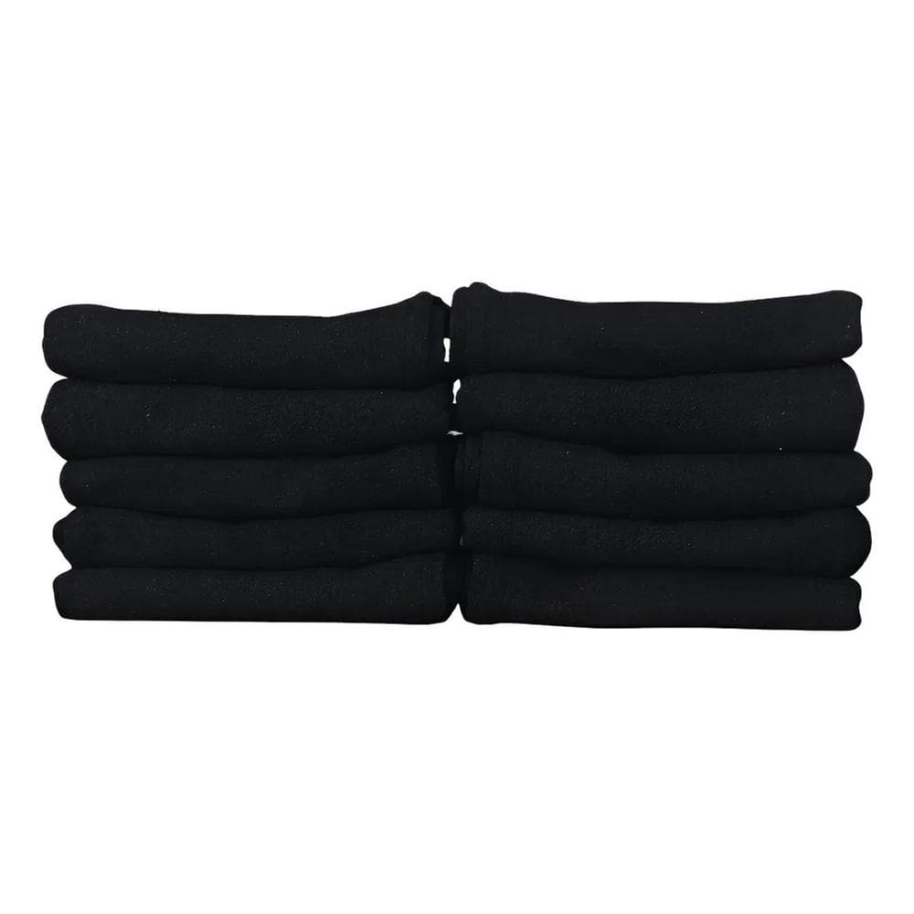 Pano De Prato Guardanapo Grande Preto Pé De Galinha 10 Peças