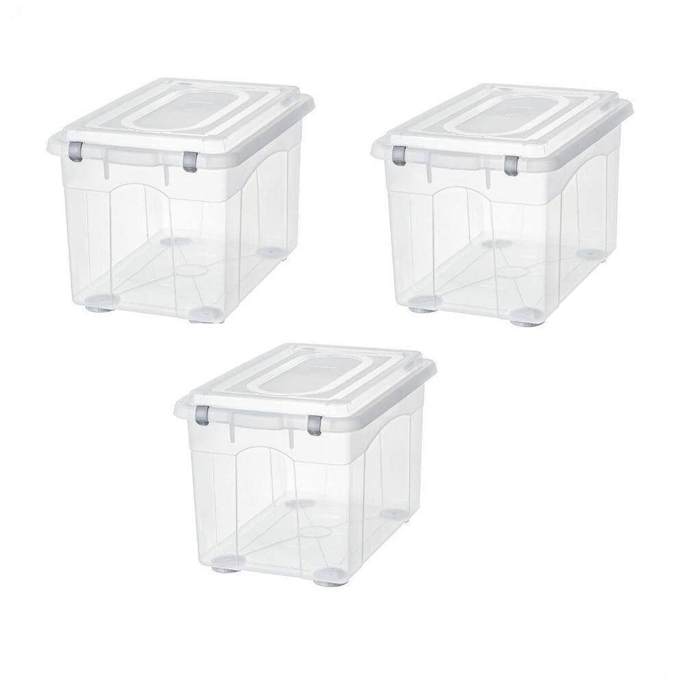 Kit 3 Caixa Alta Organizadora Brinquedo Objeto 56L Sanremo