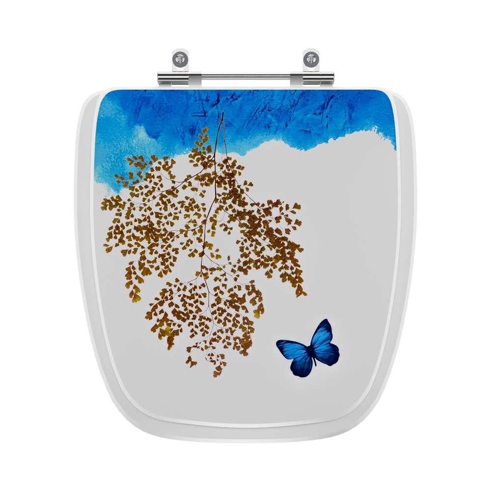 Assento Sanitario Decorado Borboleta Savary para vaso Eternit