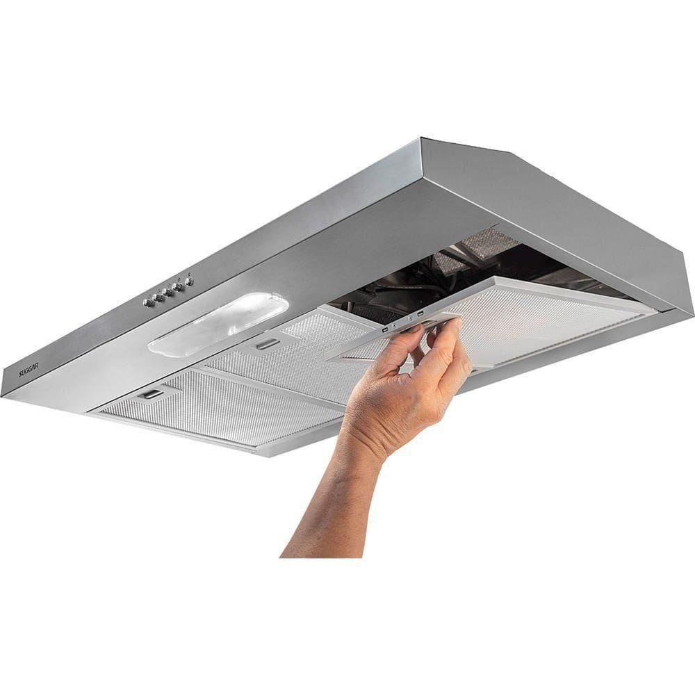 Depurador De Ar Suggar 80cm Slim 3 Velocidades DPS181IX Inox 110V