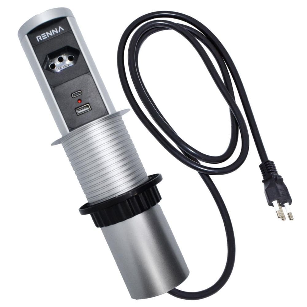 Torre Tomada Automática 1 Tomada 2 Usb Carregamento Wireless