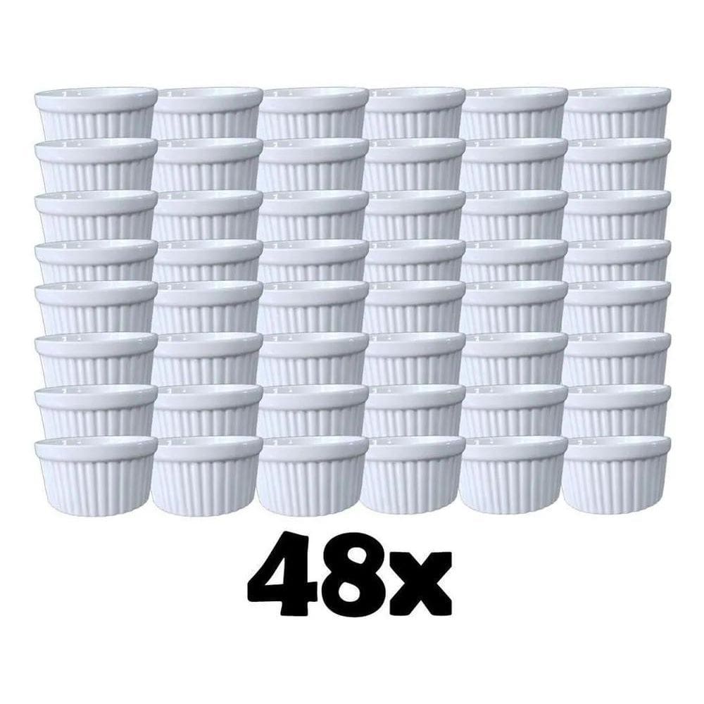 Ramekin Canelado Porcelana 40Ml Finger Foods Kit Com 48 Cor