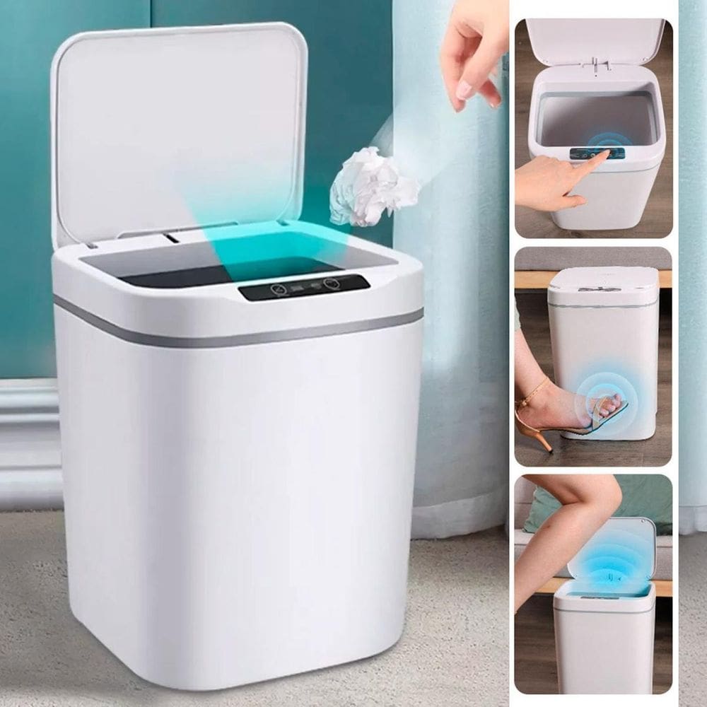 Lixeira Automática Sensor Inteligente Recarregável Cozinha