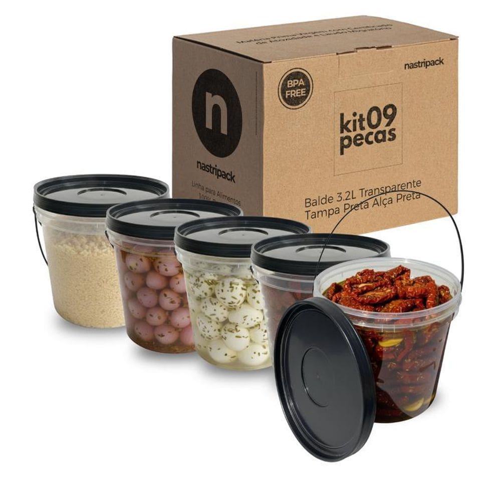 Balde 3.2L Para Supermercados - 9 Pçs