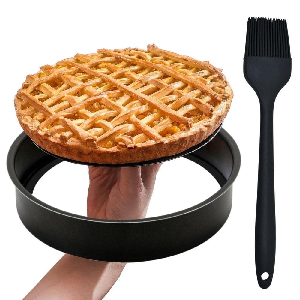 Assadeira Redonda Fundo Removível 2,9L Antiaderente + Pincel